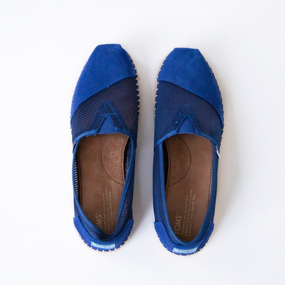 NWT ♡ TOMS Shoes, W9.5, Blue, Hemp Sole, ON SALE! - Picture 4 of 7